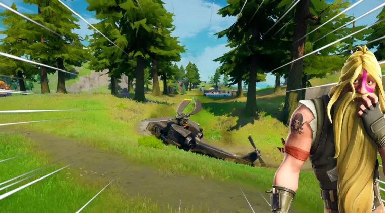 Imagen de Fortnite: dónde encontrar telescopios y el helicóptero negro estrellado