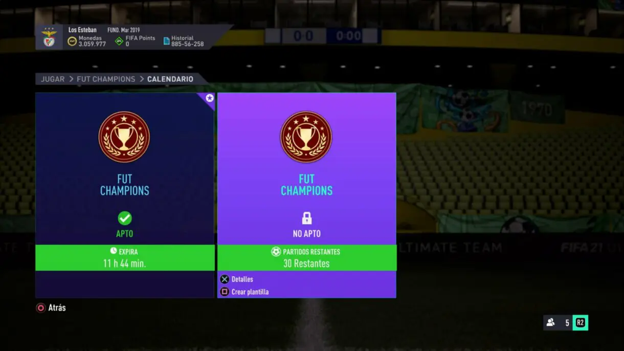 FIFA 21 Ultimate Team modificada la Jornada de FUT Champions