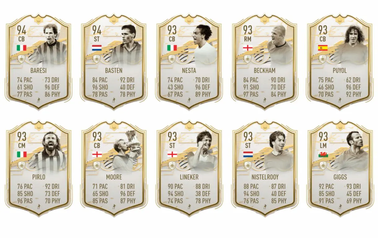 FIFA 21 Ultimate Team Icon Swaps player pick Icono Moments +93 Iconos malos