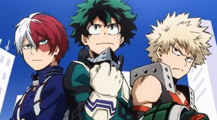 Imagen de My Hero Academia: World Heroes Mission revela los diseños de Deku, Bakugo y Todoroki