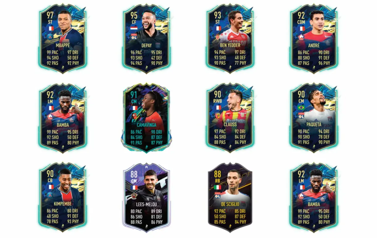 FIFA 21 Ultimate Team el mejor MC ofensivo de Francia Aouar TOTS links verdes