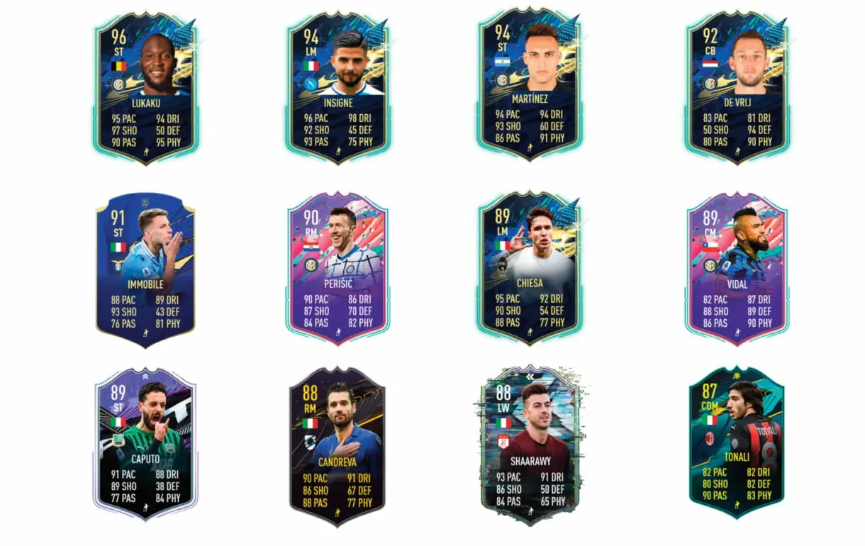 Links verdes de Barella TOTS. FIFA 21 Ultimate Team