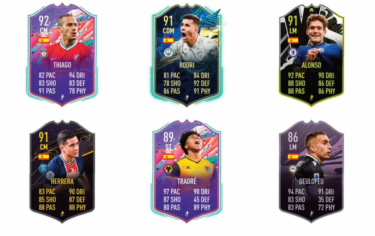 Links naranjas de Jordi Alba TOTS. FIFA 21 Ultimate Team