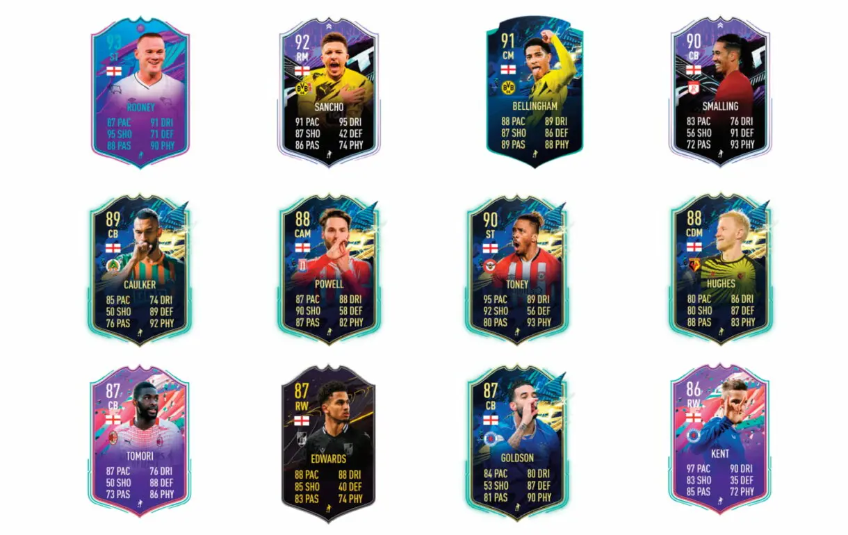 FIFA 21 Ultimate Team. Walker Showdown links naranjas