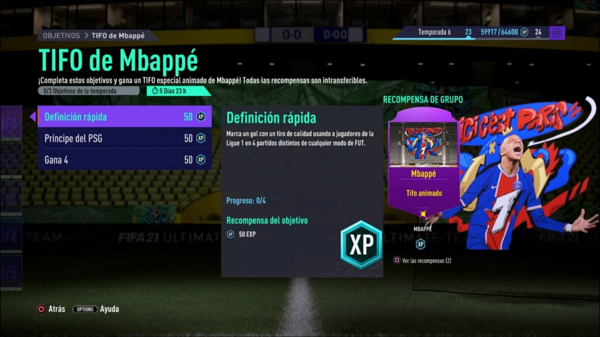 FIFA 21 Ultimate Team tifos animados Mbappé