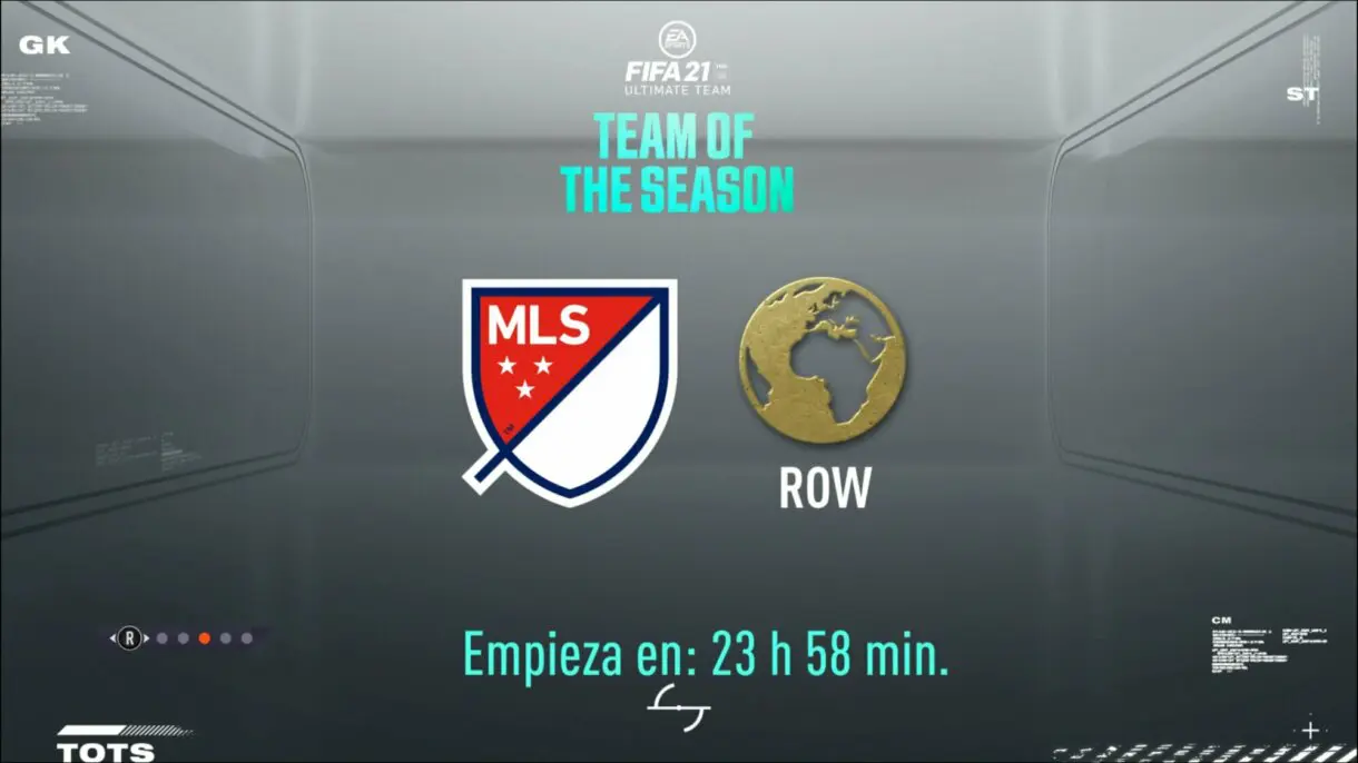 Una de las actuales pantallas de carga confirma que el TOTS del Resto del Mundo remplaza al de LATAM y aparecerá junto al de la MLS. FIFA 21 Ultimate Team