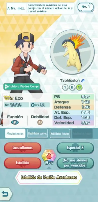 Pokemon Masters EX Eco y Typhlosion