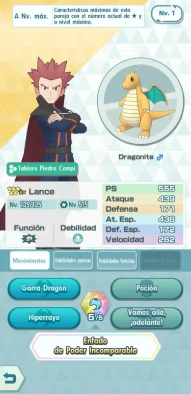 Pokemon Masters EX Lance y Dragonite