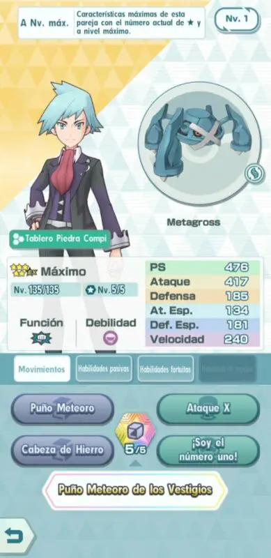 Pokemon Masters EX Maximo y Metagross