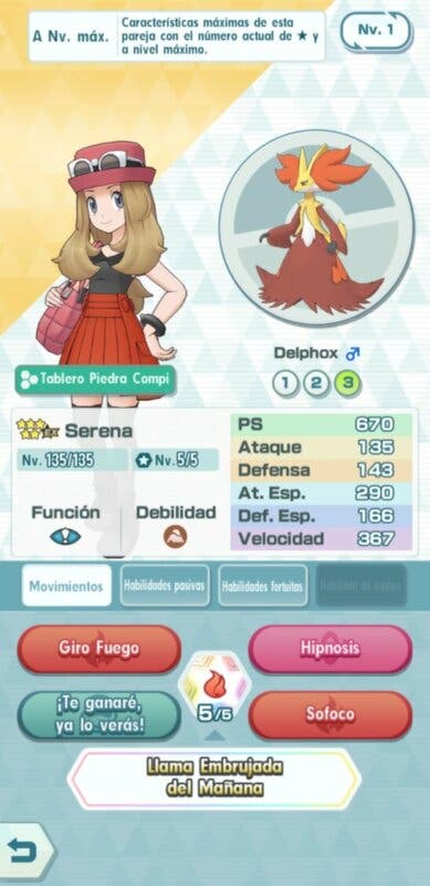 Pokemon Masters EX Serena y Delphox