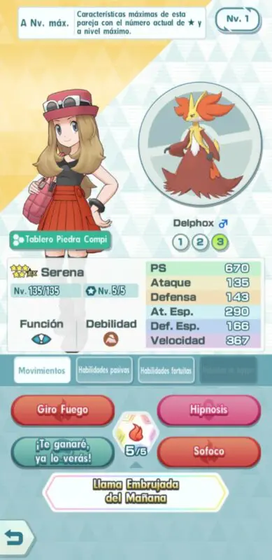 Pokemon Masters EX Serena y Delphox