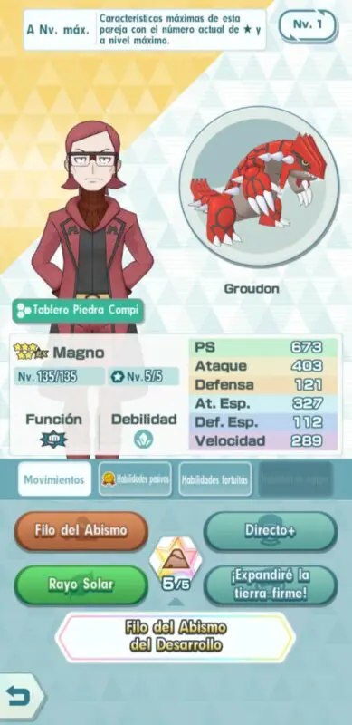 Pokemon Masters EX Magno y Groudon