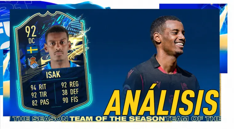 Imagen de FIFA 21: análisis de Isak TOTS gratuito. ¿Un delantero top para la Liga Santander?