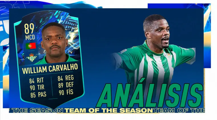 Imagen de FIFA 21: análisis de William Carvalho TOTS Moments gratuito. ¿El mejor MCD de la Liga Santander?