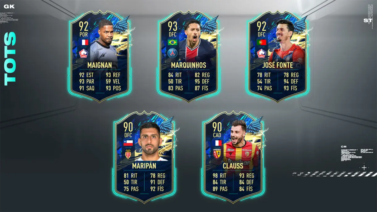 FIFA 21 Ultimate Team Predicción TOTS Ligue 1 Equipo de la Temporada defensas
