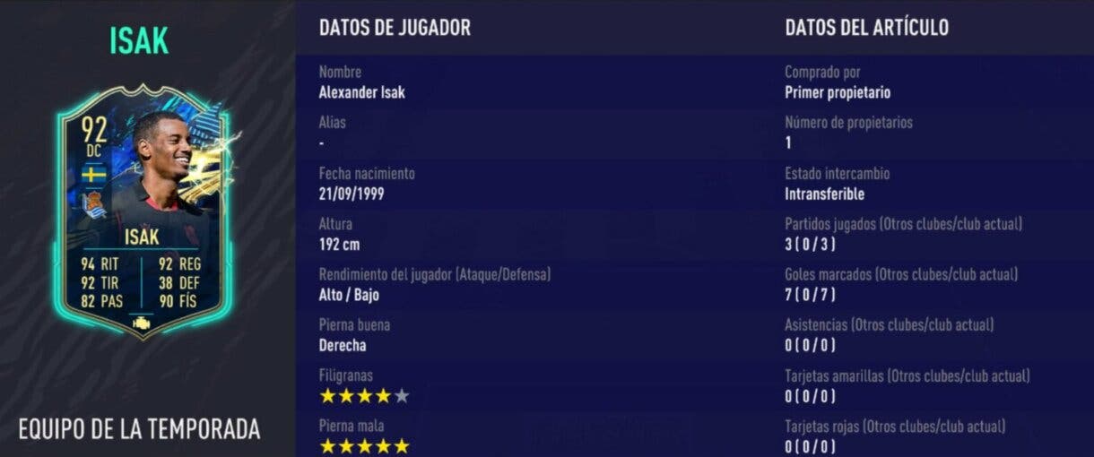 FIFA 21 Ultimate Team explicación jugadores "Primer Propietario" Academia de Ultimate Team 2