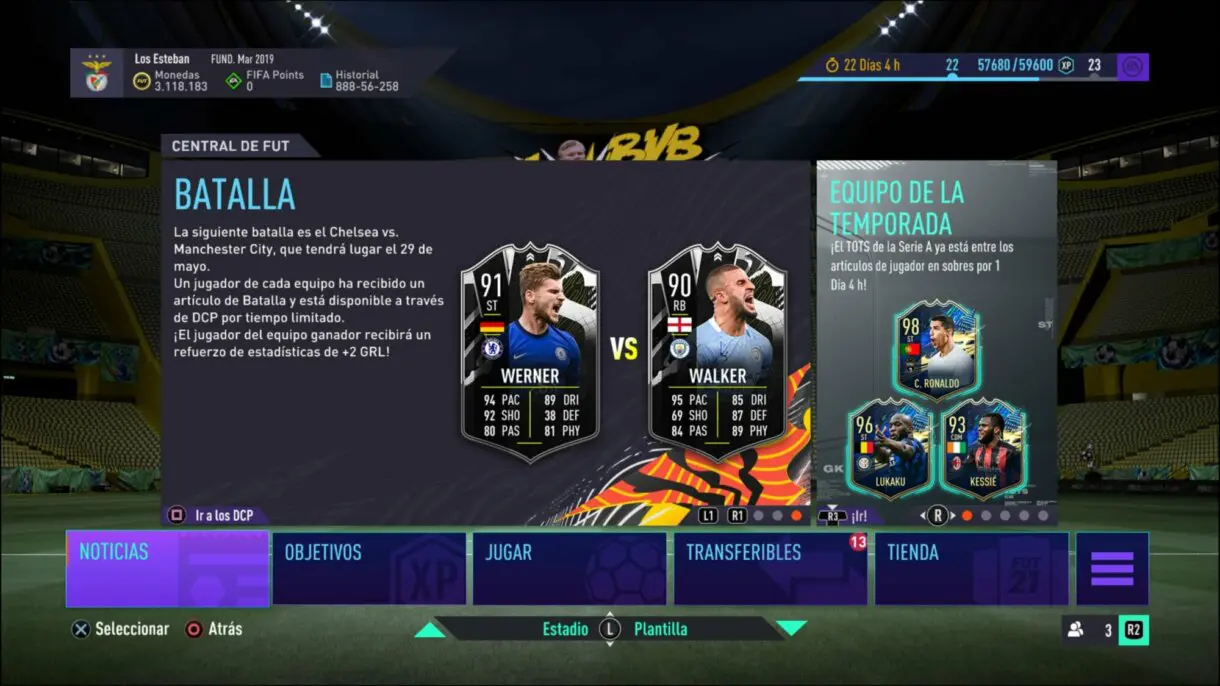 FIFA 21 Ultimate Team UEL UEFA Europa League RTTF Showdown MOTM Award Winner descripción menú