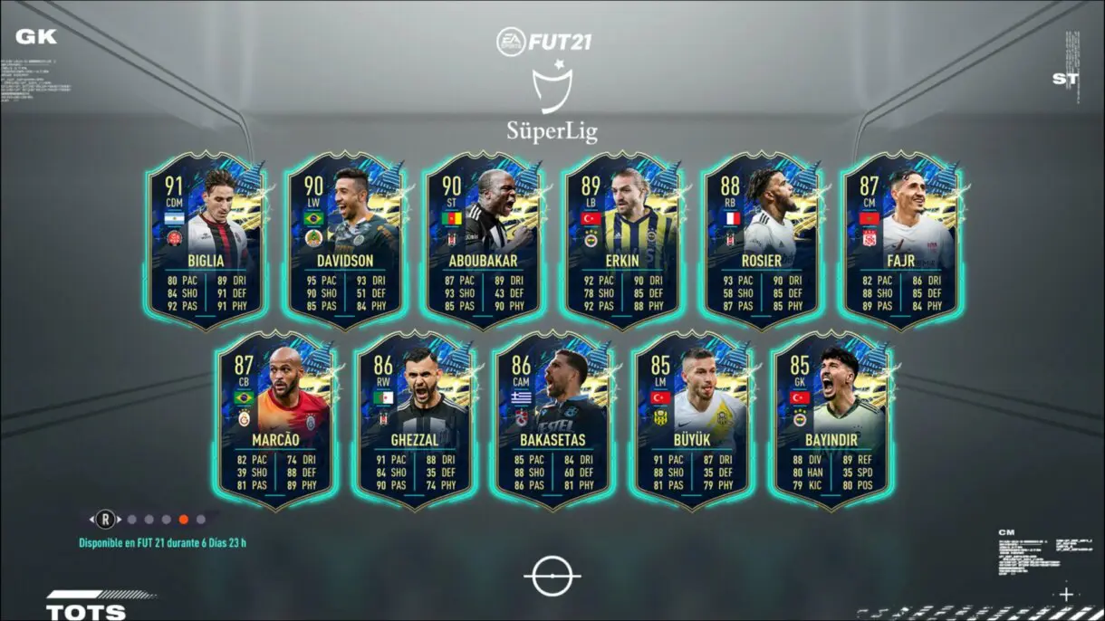FIFA 21 Ultimate Team TOTS de la Superliga de Turquía