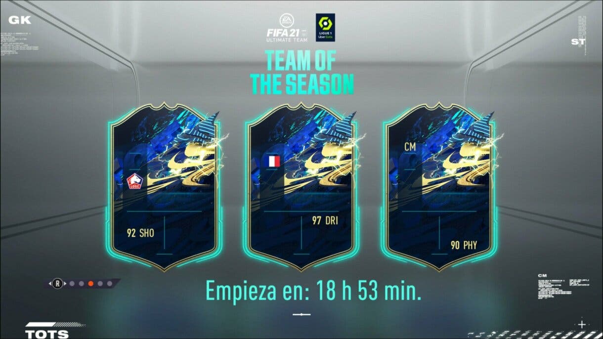 FIFA 21 Ultimate Team pantalla de carga TOTS Ligue One pistas