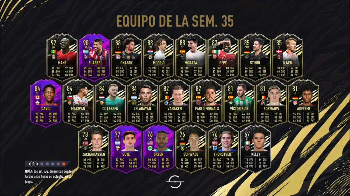 FIFA 21 Ultimate Team TOTW 35