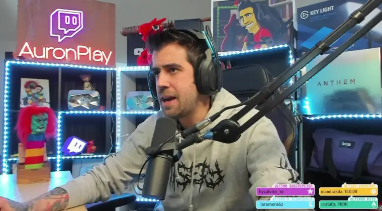 Imagen de Auronplay lidera la lista de los 10 streamers españoles más vistos durante el mes de mayo