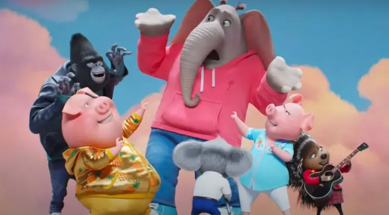 Imagen de Los animales vuelven a subirse al escenario en el tráiler de ¡Canta 2!