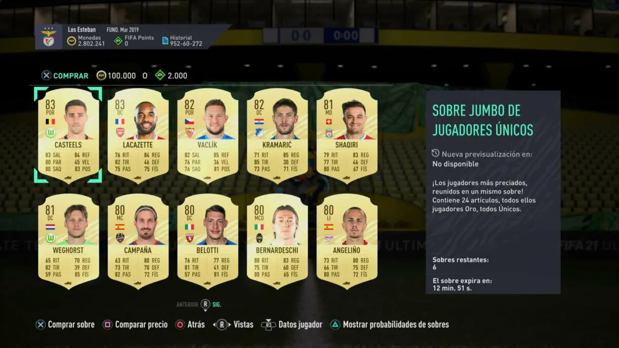FIFA 21: consigue monedas fácilmente con el nuevo sistema de apertura de sobres Ultimate Team