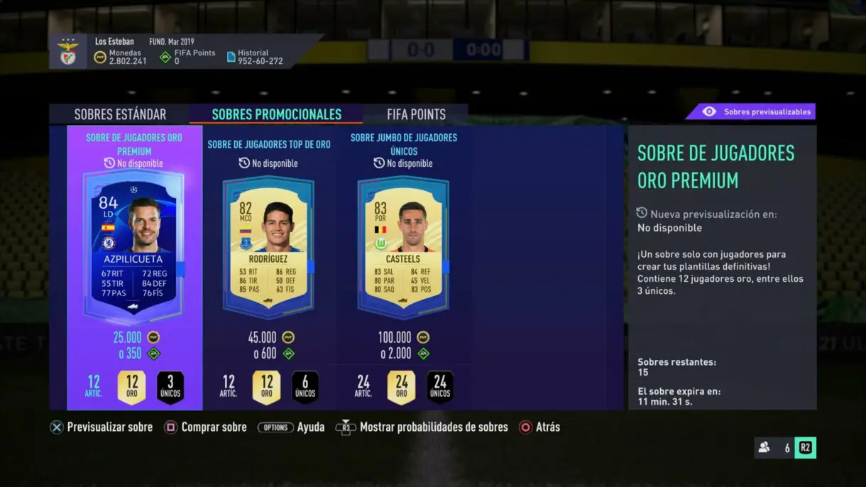 FIFA 21: consigue monedas fácilmente con el nuevo sistema de apertura de sobres Ultimate Team ejemplo 1