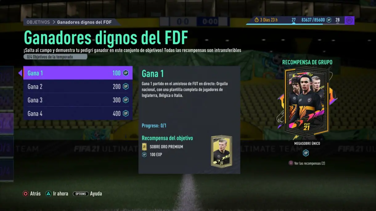 FIFA 21 Ultimate Team: Este torneo nos permite conseguir nuevos sobres gratuitos Ganadores dignos del FDF