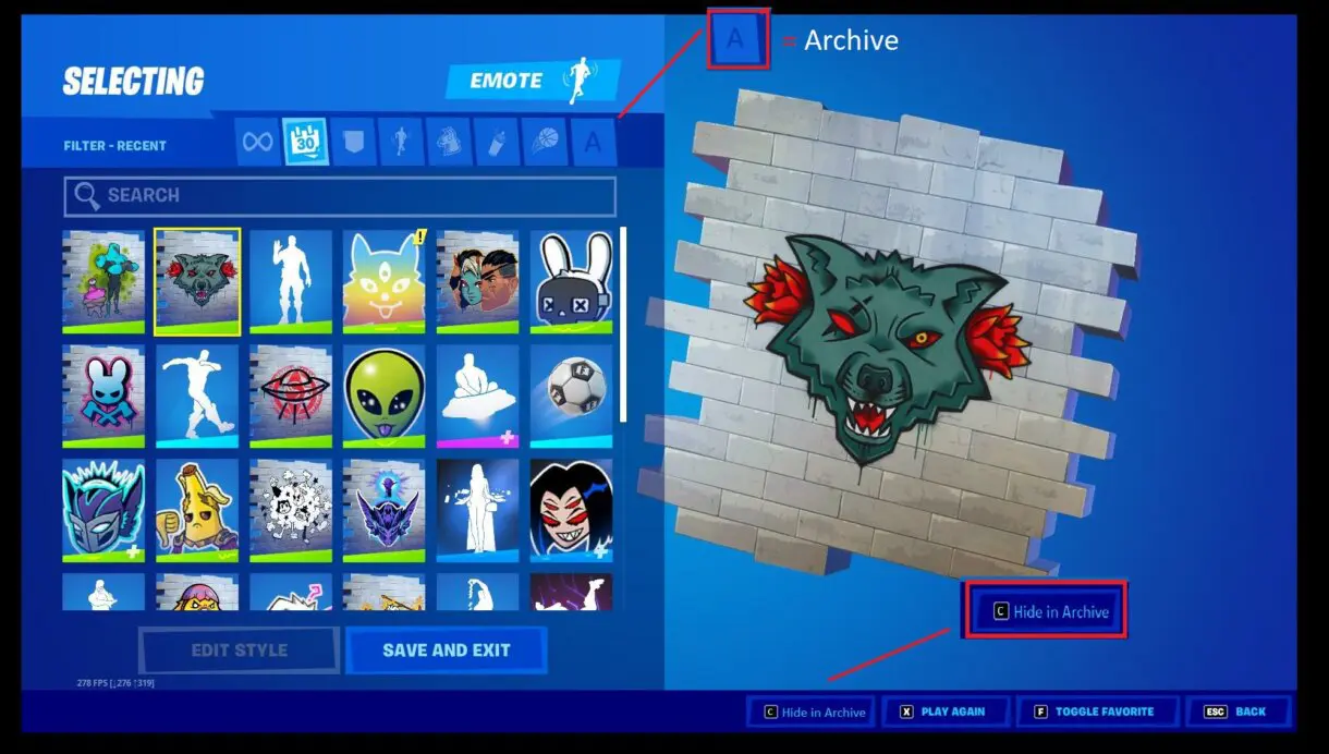 fortnite hide