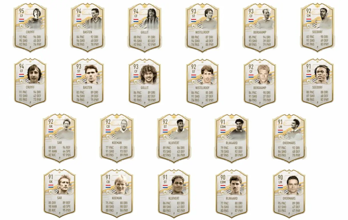 FIFA 21 Player Pick Icono Prime Moments Países Bajos Holanda Francia Argentina