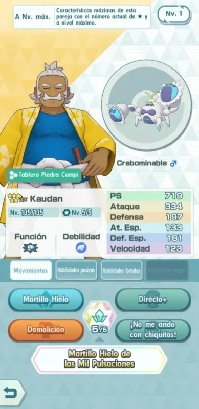 Kaudan y Crabominable Pokemon Masters EX