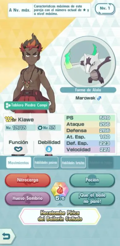 Kiawe y Marowak Pokemon Masters EX