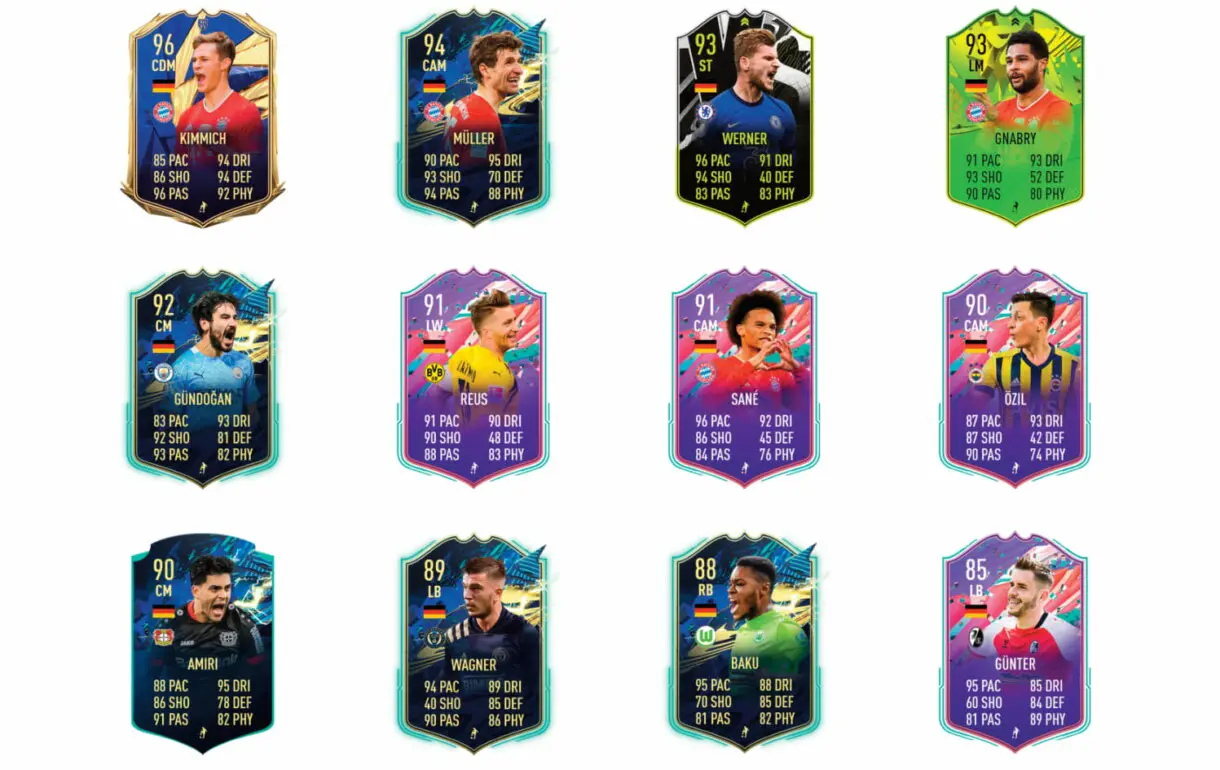 Links naranjas de Götze Moments. FIFA 21 Ultimate Team