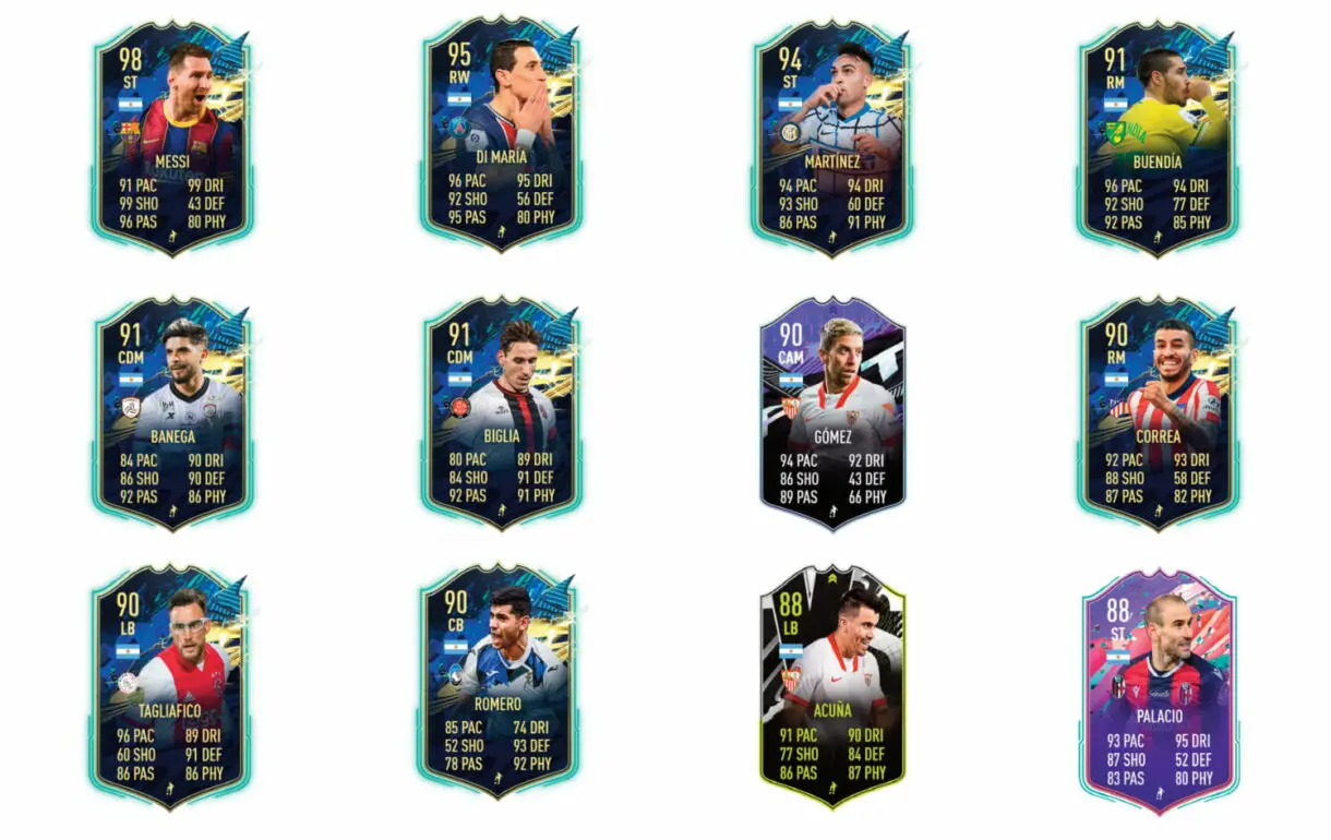Links naranjas de Manuel Lanzini TOTS Moments. FIFA 21 Ultimate Team