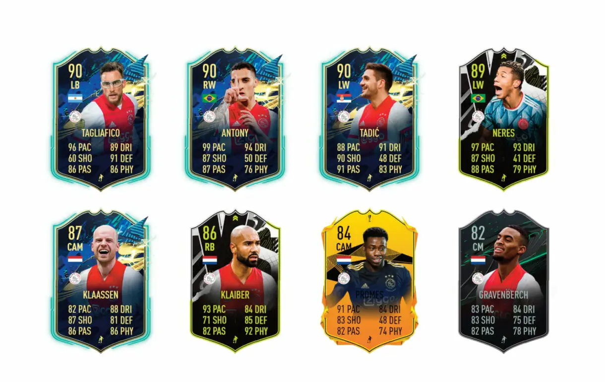 FIFA 21 Ultimate Team. Temporada siete, cartas Trasfondo del nivel quince. Edson Alvárez links verdes