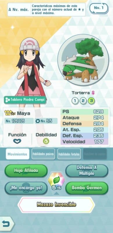 Maya y Torterra Pokemon Masters EX