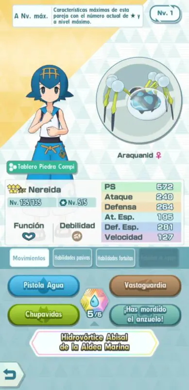 Nereida y Araquanid Pokemon Masters EX