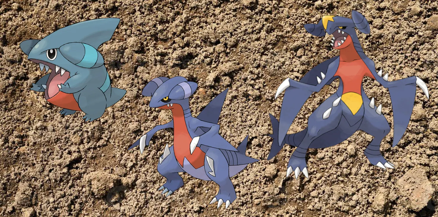 Pokemon Gible Gabite Garchomp