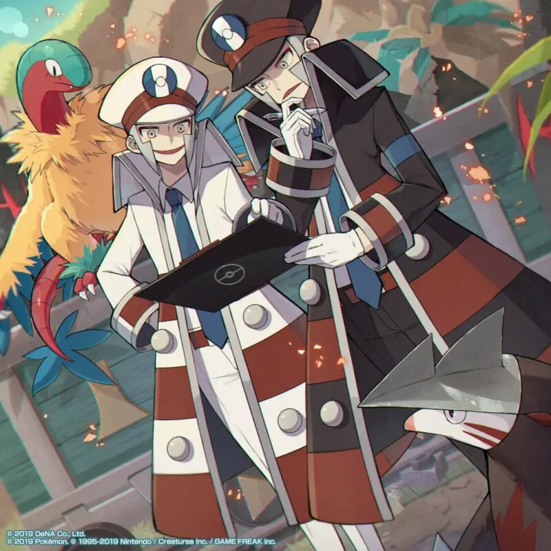 Pokemon Masters EX Fero y Caril arte