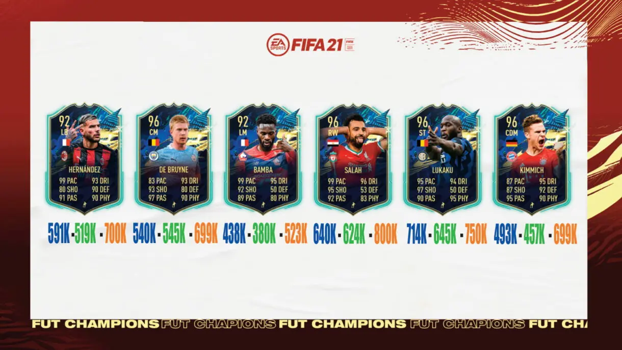 FIFA 21 Ultimate Team tier lista recompensas de FUT Champions con TOTS Ultimate nivel 3