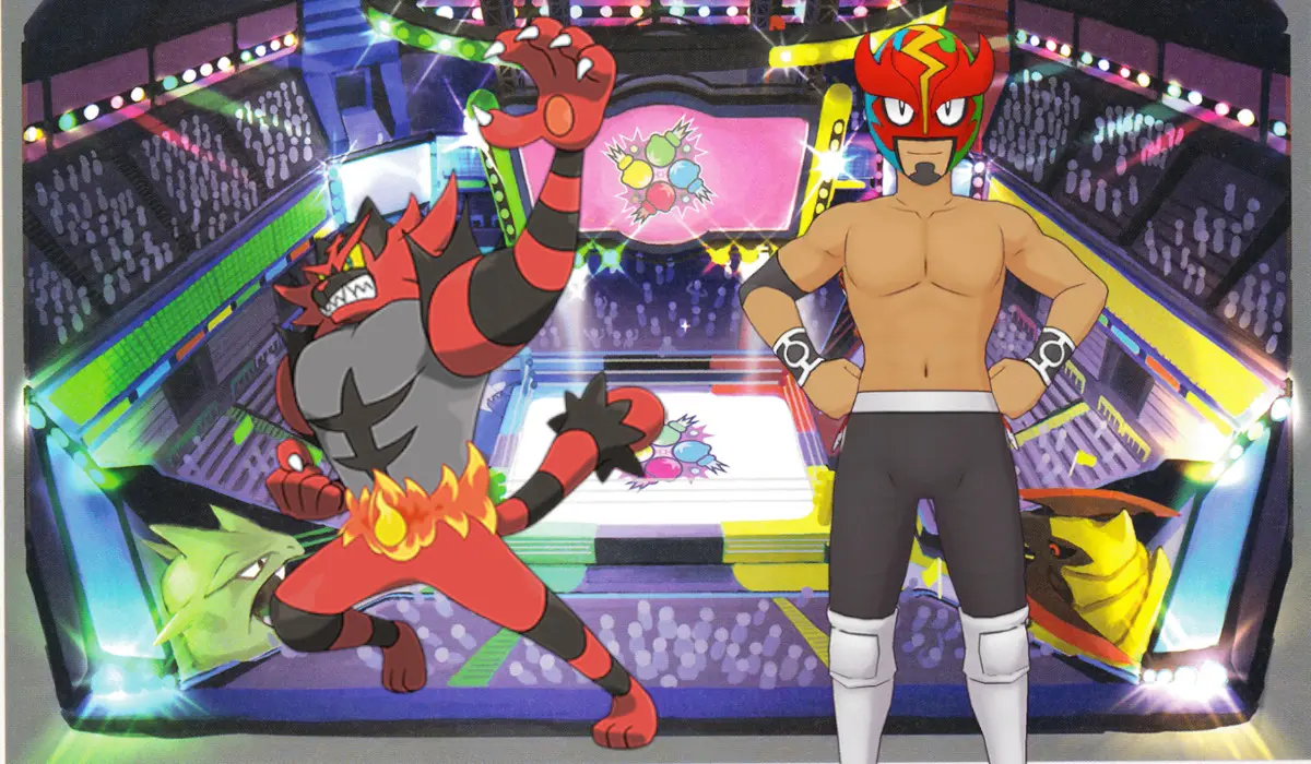 Royale el Enmascarado e Incineroar Pokemon
