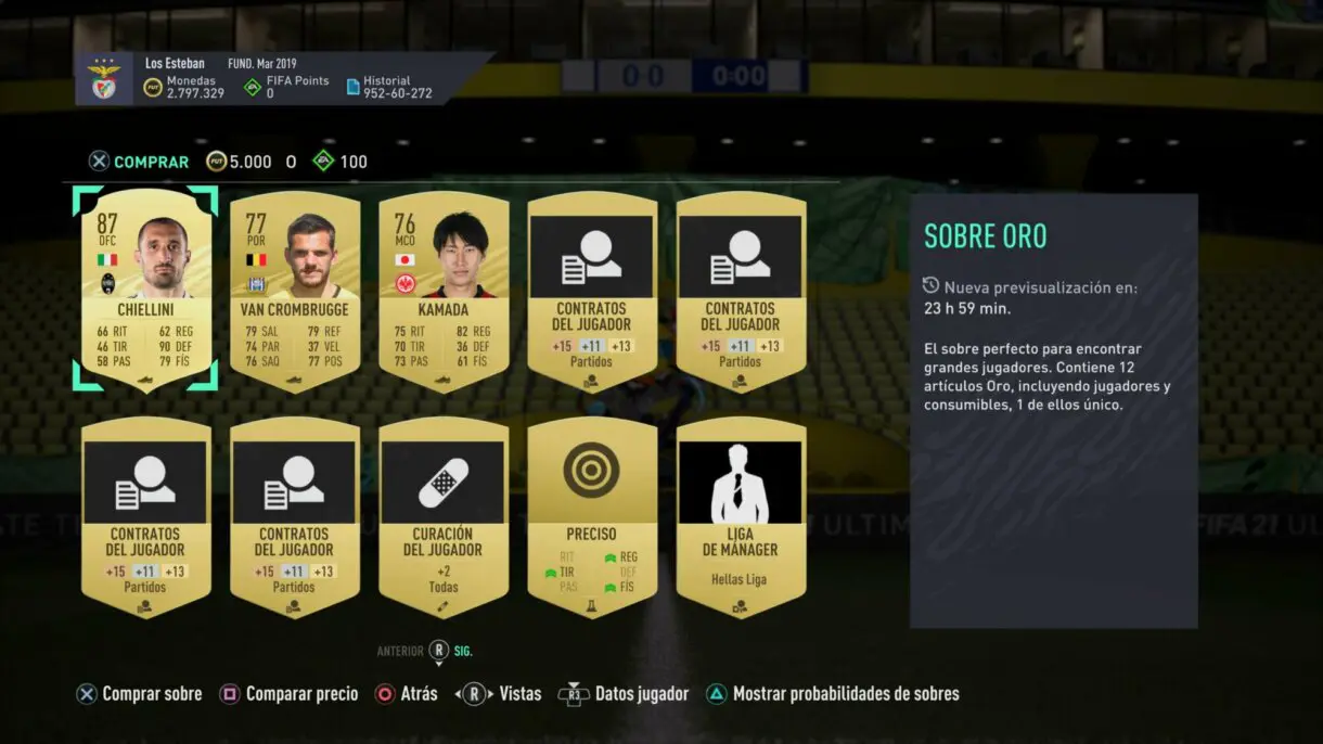 FIFA 21: consigue monedas fácilmente con el nuevo sistema de apertura de sobres Ultimate Team ejemplo 2
