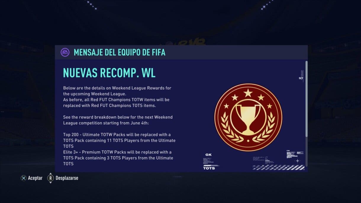 FIFA 21 Ultimate Team TOTS Ultimate sistema de recompensas