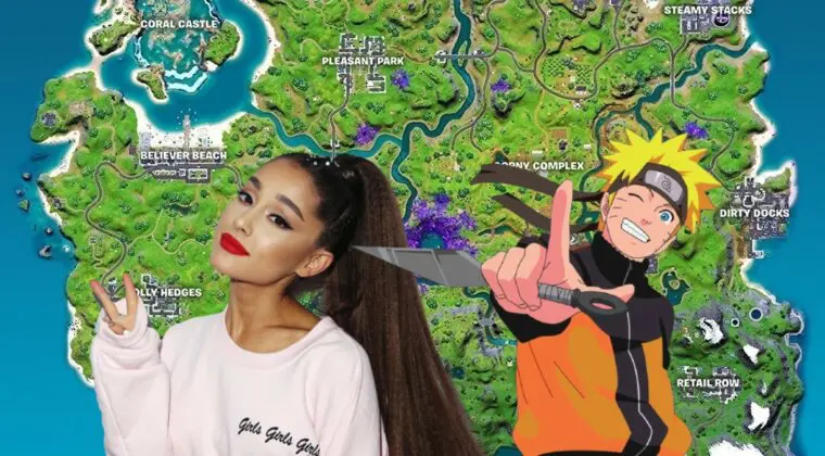 Imagen de Ariana Grande y Naruto, cada vez más cerca de Fortnite