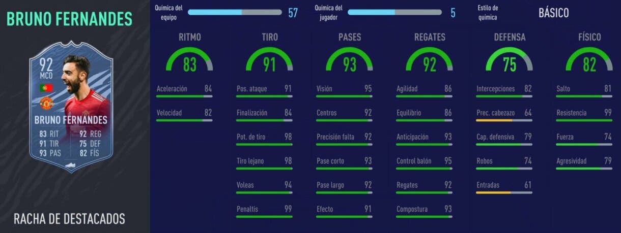 FIFA 21: los mejores mediocentros ofensivos de Ultimate Team relación calidad/precio stats in game Bruno Fernandes Headliners