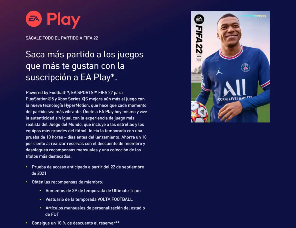 Así puedes jugar a FIFA 22 lo antes posible (fecha de la prueba de acceso anticipado de EA Play) Ultimate Team