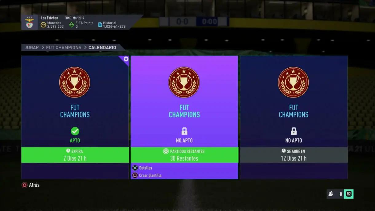 Calendario FUT Champions información sobre cuándo termina FIFA 21 Ultimate Team