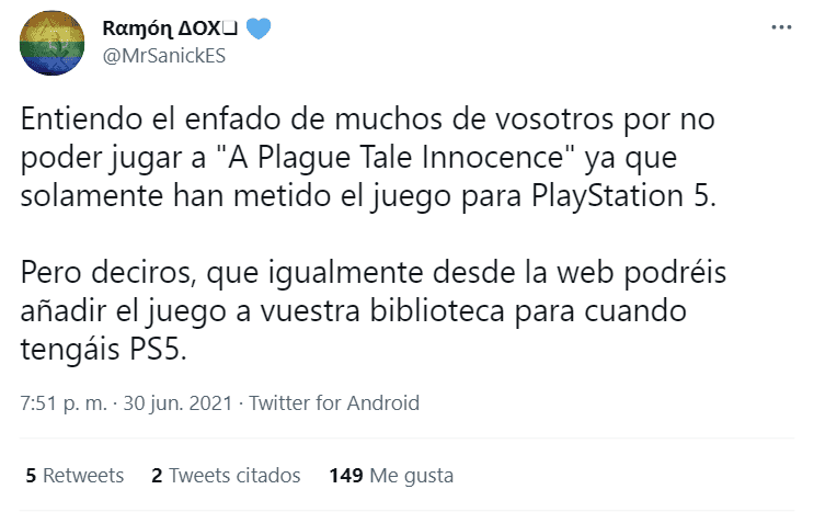 Juego A Plague Tale Innocence Playstation 5