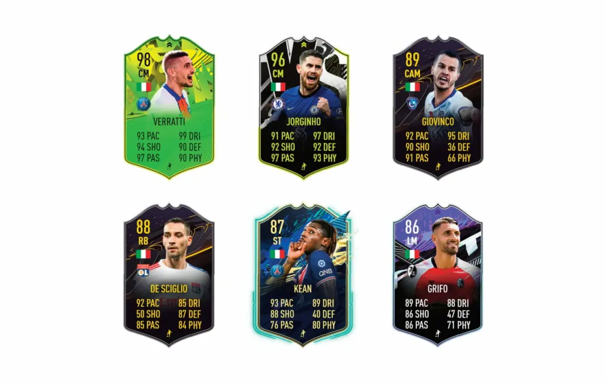 Links naranjas de Pinamonti FUTTIES. Ultimate Team